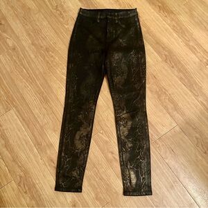 7 For All Mankind Black & Gold Jeans